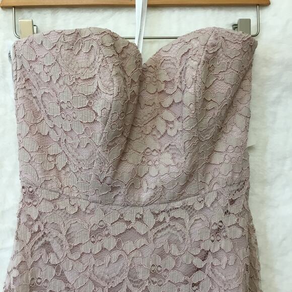 David's Bridal Strapless Lace Dress - Picture 5 of 15